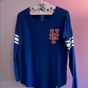 47 Kids Royal Blue Long Sleeve Tee with Team Logo